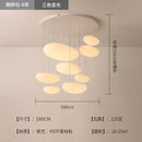 GobekUsa LED Pebble Pendant Light: Stylish White Chandelier for Living Room, Bedroom, and Restaurant Décor.