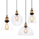 Retro Industrial Gray Glass Pendant Light