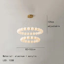 GobekUsa Gold Acrylic LED Ceiling Chandelier for Living Room Bedroom Pendant Lighting