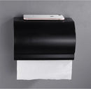 GobekUsa Black Aluminum Bathroom Paper Holder: Elegant Tissue Box Rack & Toilet Paper Holder