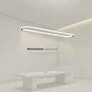 GobekUsa Gold Oval LED Chandelier Dimmable Dining Room Pendant Light Fixture
