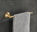 GobekUsa Antique Brass Bathroom Accessory Set: Towel Rack, Paper Holder, Soap Dish, Towel Ring, & More