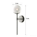 GobekUsa Clear Glass Ball Long Wall Sconce - Retro Style for Living Room, Bedroom, Kitchen
