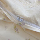 GobekUsa Lavender Lace Bedding Set: Single Queen Size Duvet, Sheet, Pillowcases