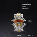 GobekUsa Crystal LED Ceiling Chandelier - Dimmable Art Deco Pendant Light