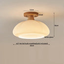 GobekUsa LED Wood Canopy Ceiling Lamp Modern Living Room Light Fixtures