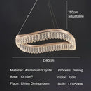 GobekUsa Crystal Chandelier Luxury LED Lighting for Living Dining Kitchen Bedroom