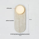 GobekUsa LED Wall Light: French Luxury Glass Globe Stone Wall Lamp Fixture