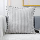 GobekUsa Corduroy Pompom Cushion Cover 45x45 for Sofa Living Room