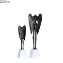 GobekUsa Angel Abstract Figures Sculpture Cast Iron Home Decor Statue Craft