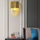 GobekUsa Gold Crystal Wall Lamp with LED Light for Home Lighting