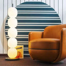 GobekUsa Gourd String Floor Lamp, White Glass Lampshade, Designer Nordic Floor Light