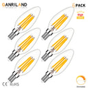 GobekUsa LED Flame Effect Bulbs C35 6.5W 220V Dimmable Candle Filament Bulb