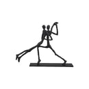 GobekUsa Geometric Couple Cast Iron Figure Sculpture for Home Decor