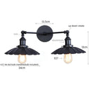 GobekUsa Industrial Retro LED Wall Lamp with Two Heads and Pull Chain Switch