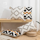 GobekUsa Ethnic Style Black Tassel Cushion Cover for Modern Home Sofa Décor