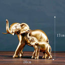 GobekUsa Elephant Art Decor 2pcs Lucky Elephant Sculpture for Home Living Room Decor
