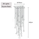 GobekUsa Crystal Ball Chandelier: Long Adjustable Staircase Pendant Light perfect for Home & Restaurant