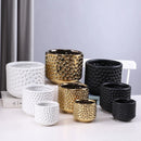 GobekUsa Gold Ceramic Flower Pot Succulent Vase Terrarium Plant Pots for Home Balcony Decor