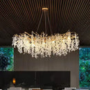 GobekUsa Gold Aluminium Crystal Chandelier for Elegant Dining Room Lighting