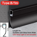 GobekUsa LED Skirting Profile: Hidden Corner Recessed Aluminum Baseboard Light Strip