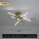 GobekUsa Gold LED Ceiling Chandelier for Living Room Bedroom Kitchen - Dimmable Pendant Light
