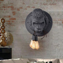 GobekUsa Gorilla Resin Wall Lamp: Modern Retro Animal LED Home Decor Bedside Lighting