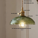 GobekUsa Acrylic LED Pendant Light: Copper Walnut Wood Flower Hang Lamp