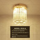 GobekUsa Elegant Crystal Ceiling Light for Entryway, Stairs, and Hallway