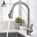 GobekUsa Gold Kitchen Faucet Single Handle Pull Out Tap Mixer Swivel Water Mixer