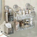 GobekUsa Bathroom Shelf Suction Cup Storage Rack - Wall Mounted Draining Basket