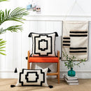 GobekUsa Boho Geometric Tufted Cushion Cover with Fringe - 45X45/30X50CM