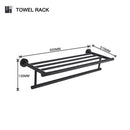 GobekUsa Bathroom Hardware Set: Towel Rack, Toilet Brush, Paper Holder, Soap Dispenser, Towel Bar, Hook