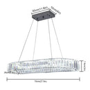 GobekUsa Crystal Oval LED Chandelier: Nordic Design Pendant Light for Living, Bedroom, Hotel