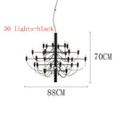 GobekUsa LED Candle Chandelier: Elegant Italian Design Pendant Light for Home Decor