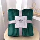 GobekUsa Cozy Striped Flannel Fleece Blanket for Winter - Bedroom Living Room Throw