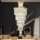 GobekUsa Crystal Luxe Living Room Chandelier - Modern & Elegant Hall Staircase Lighting