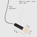 GobekUsa Glass Pendant Lights with Adjustable Cord for Hall, Dining Room, Office - White Glass