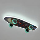 GobekUsa Cartoon Skateboard Ceiling Light for Children's Room
