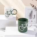 GobekUsa Bike-Shaped Toothbrush Holder Cup Unbreakable Food-Safe Mouthwash Mug