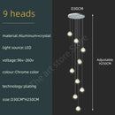 GobekUsa Crystal LED Ceiling Chandelier: Modern Spiral Kitchen Staircase Home Decoration Light