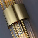 GobekUsa Clear Crystal LED Wall Lamp Stainless Steel Sconces for Bedroom Dining Room