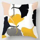 GobekUsa Geometric Leaves Print Cushion Cover for Home Decor and Comfort
