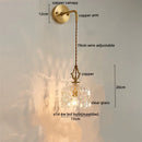 GobekUsa Crystal Glass LED Wall Sconce - Luxury French Stair Light for Home Decor