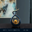 GobekUsa Ceramic Abstract Figurine Set for Elegant Home and Office Decor
