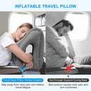 GobekUsa Inflatable Travel Pillow: Portable Neck Cushion for Airplane, Car, Office, Nap.