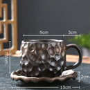 GobekUsa Hammer Pattern Ceramic Mug Set for Dining Table and Coffee, Tea, Juice