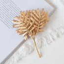 GobekUsa Gold Palm Leaves Vase: Artificial Plants for Home Decoration, Christmas, Wedding