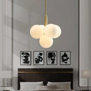 GobekUsa Glass Balls Chandelier: Modern Gold Pendant Lighting for Living Room & Dining Area