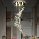 GobekUsa Crystal Ball Spiral Chandelier: Luxury LED Hanging Light Fixture
